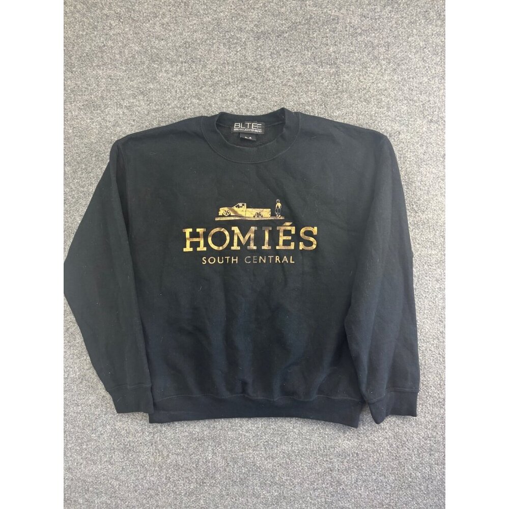 BLTEE Brian Lichtenberg Sweatshirt Unisex Medium Black Gold Homies South Central